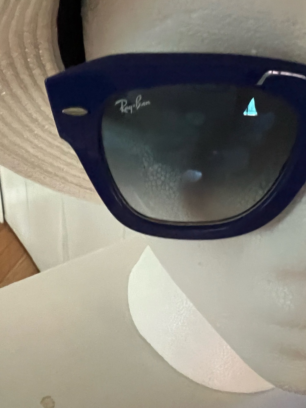 Ray-Ban Women's Deep Blue Square Sunglasses - Picture 3 of 11